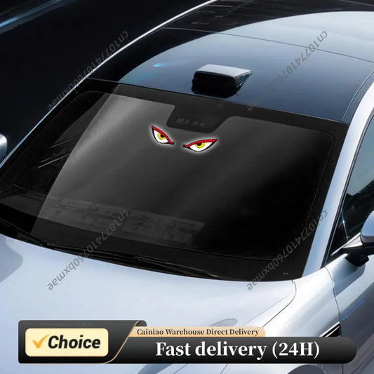 Devil Eyes Warning Lights Wireless No Drill Solar and USB Powered Demon Eye LED Car Window Light IP65 Waterproof for Car Peaceful Pleasures Health and Wellness