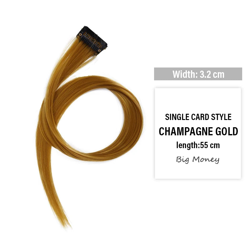 Colored Clip-In Hair Extensions | 55cm Synthetic Weft
