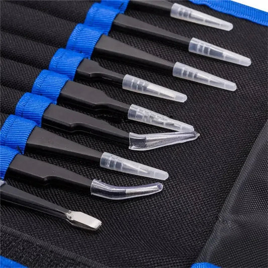 Stainless Steel Precision Antistatic Electrostatic Tweezers Set Maintenance Tools Professional Electronic Tweezers 10pcs Peaceful Pleasures Health and Wellness