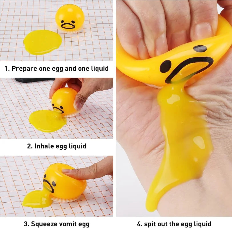 Squishy Egg Yolk Stress Ball – Soft Silicone Squeeze Prank Toy