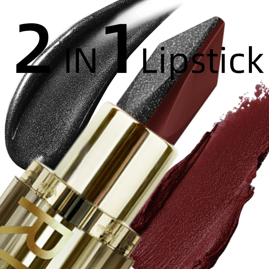 KAFURUX Glitter Two-Tone Matte Lipstick | Pearlescent Lip Tint