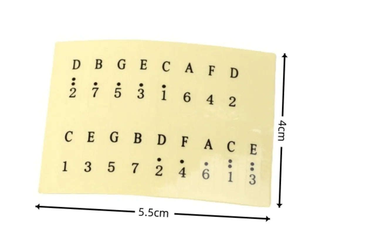 Kalimba Scale Sticker 17-tone Thumb Piano Transparent Accessories