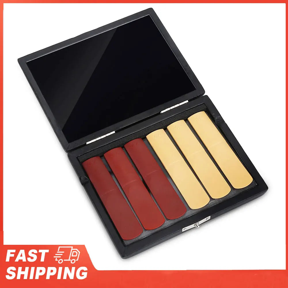 PU Leather Cover Black Saxophone Clarinet Reed Container Box Case Peaceful Pleasures Health and Wellness