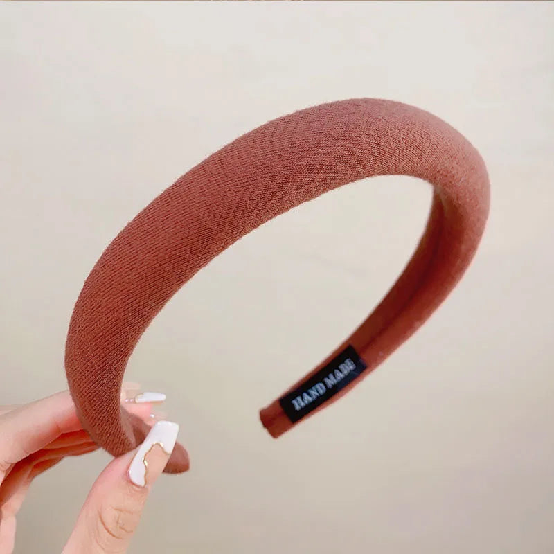 Colorful Spong Linen Headdress Simple Basic Face-washing Headband