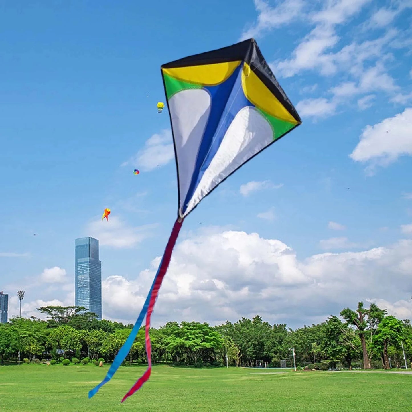 Kids Diamond Kite with Long Tail – Easy Fly Stunt Kite
