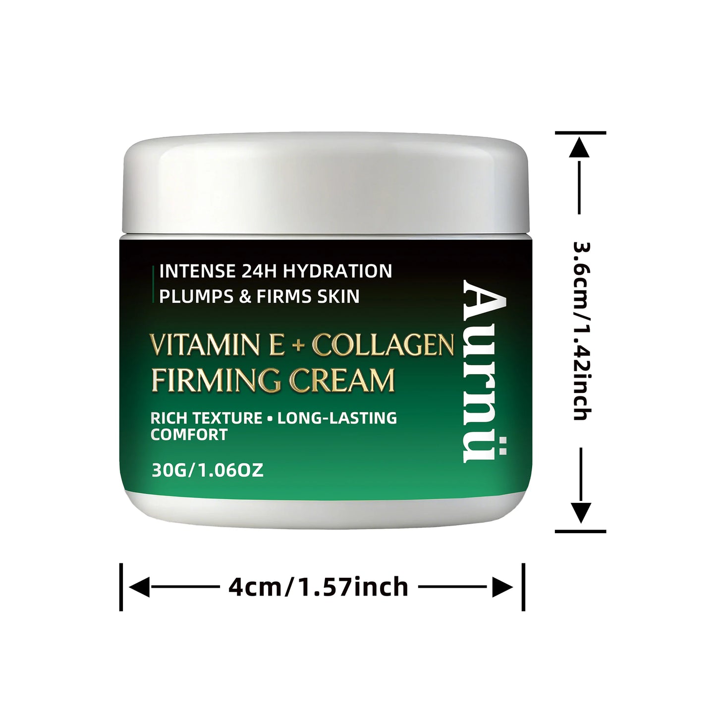 Aurnü VITAMIN E COLLAGEN FIRMING CREAM, Hydrating & tightening formula, long-lasting moisture, Perfect for morning and evening Peaceful Pleasures Health and Wellness 30g