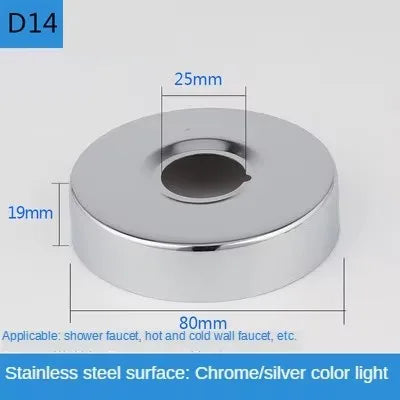 2PCS Stainless Steel Faucet Decorative Cover 1/2" & 3/4" Pipe