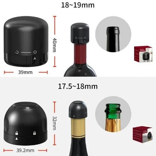 Champagne & Wine Bottle Stopper | Silicone Vacuum Seal Cork