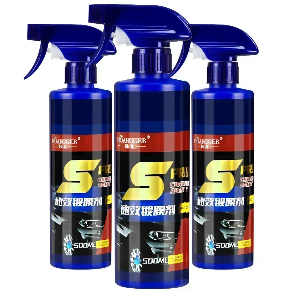 500ml 3 in 1 Car Paint Repair Ceramic Coating Spray Quick Nano-coating Spray Wax Automotive Hydrophobic Polish Paint Cleaner Peaceful Pleasures Health and Wellness