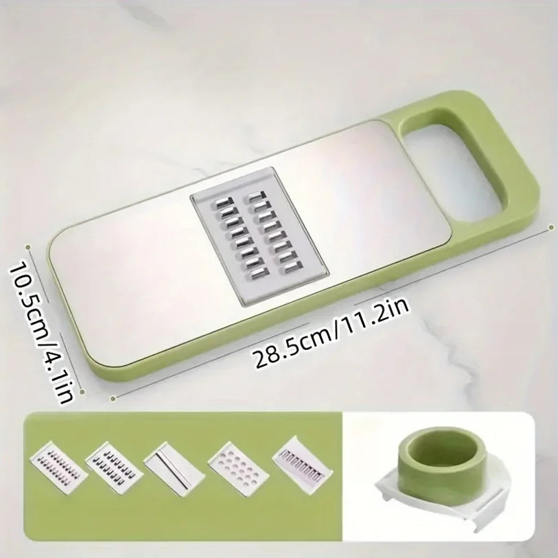 7-Piece Vegetable Slicer & Grater Set – Interchangeable Blades