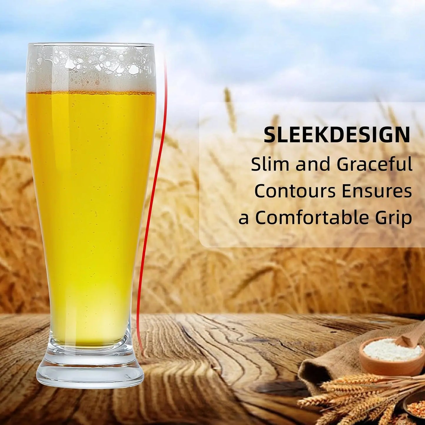 1/2/4/6PCS Free BPA Plastic Beer Pilson Glass 450ml Pint Glasses Tall Beer Cups Drinking Glasses for Cold Beverages or Party Peaceful Pleasures Health and Wellness