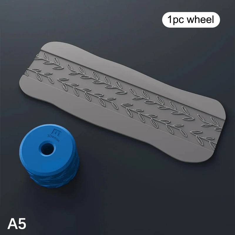 Clay Stamp Roller | Geometric Flower Texture Wheel for DIY Clay Art