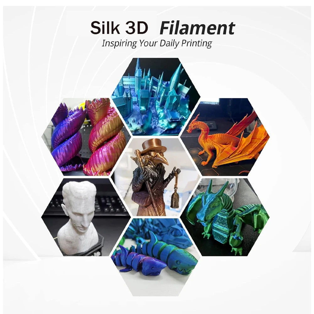 DINGSUN 3D PLA Filament 1.75mm 4-Color 1KG Pack ±0.02mm