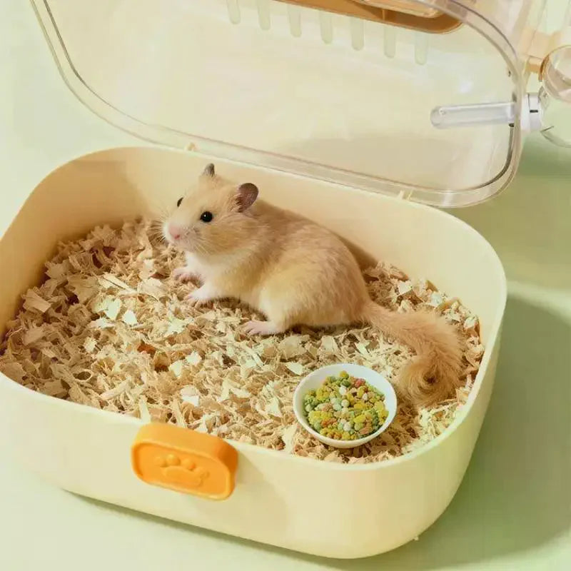 Portable Hamster Travel Cage with Handle & Water Bottle