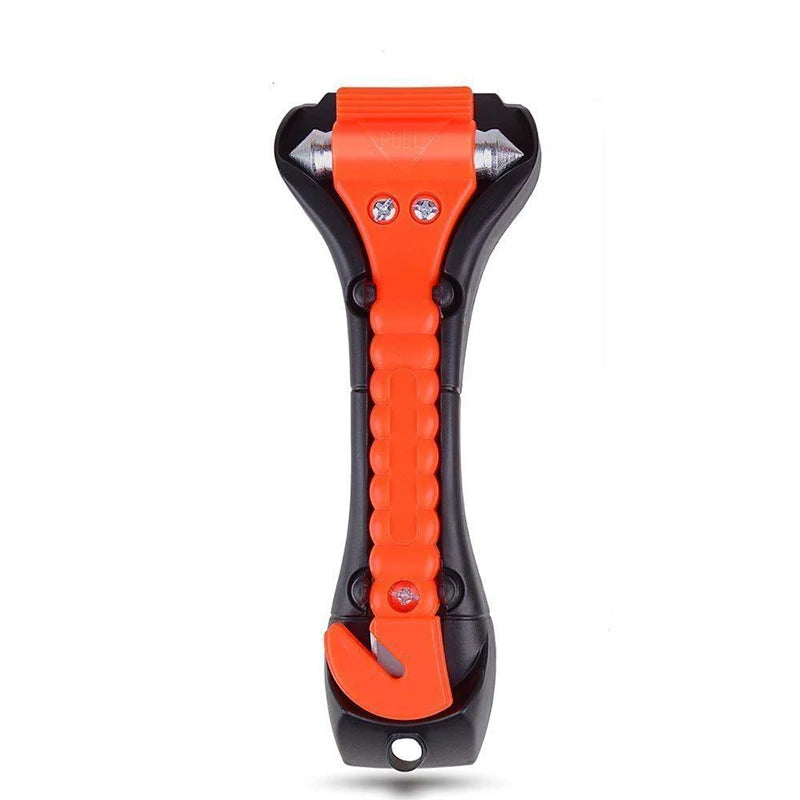 Two-in-one escape window-breaking tool hammer stainless steel in-car life-saving hammer emergency self-rescue Peaceful Pleasures Health and Wellness red-1pc