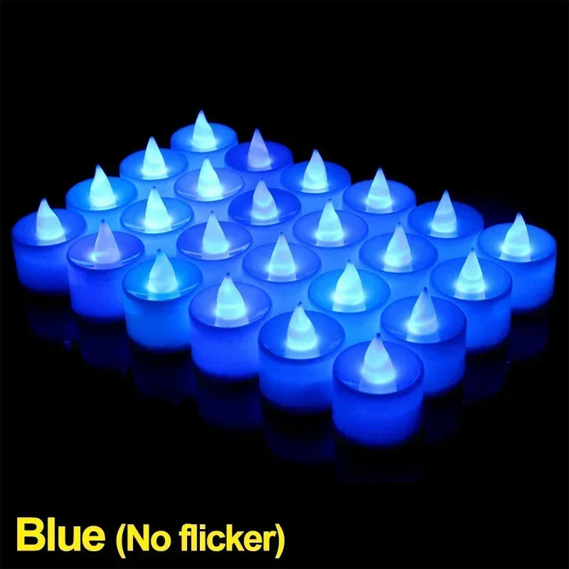 Flameless LED Tea Light Candles Set of 6 – Battery Included