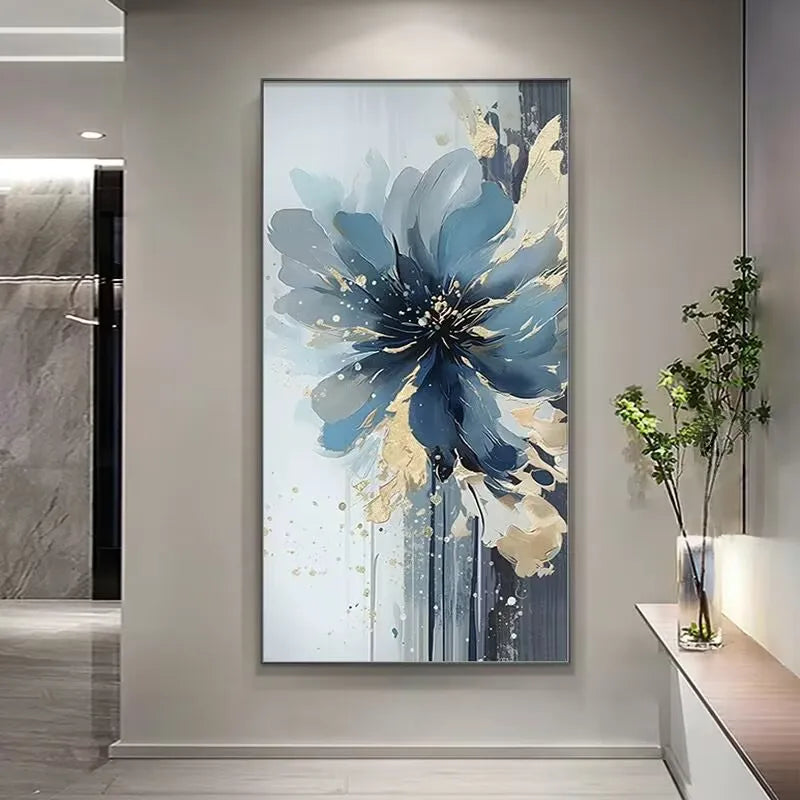 Beautiful Big Flowers Picture For Home Wall Decor Pure Hand Painted Oil Painting On Canvas Hanging Poster Mural For Living Room Peaceful Pleasures Health and Wellness