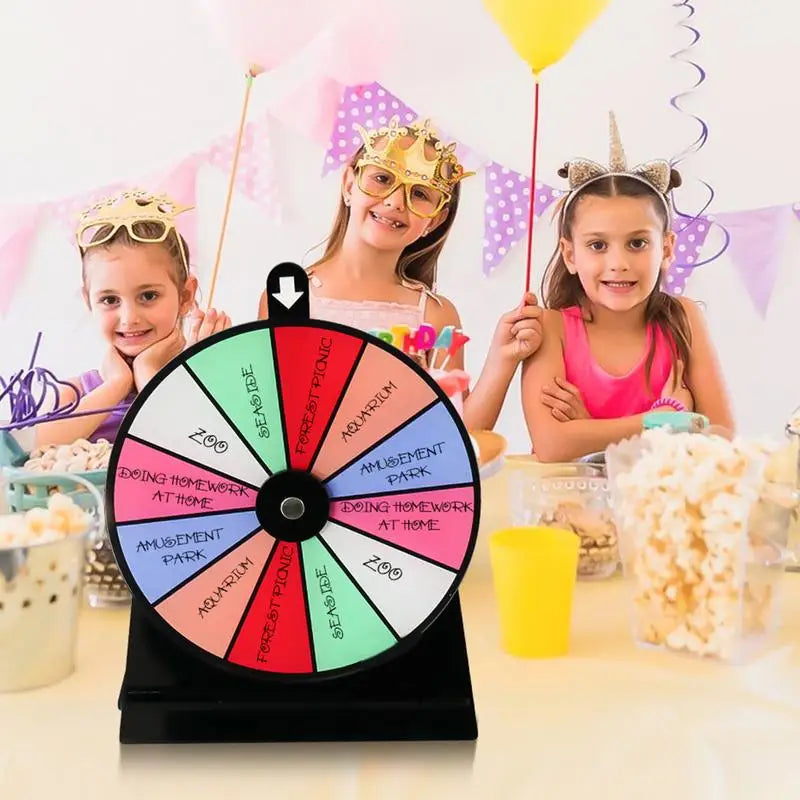 Acrylic Prize Wheel DIY Interactive Spin Wheel with Board Eraser and Pen Erasable Tabletop Roulette Spinner for Carnival Party Peaceful Pleasures Health and Wellness