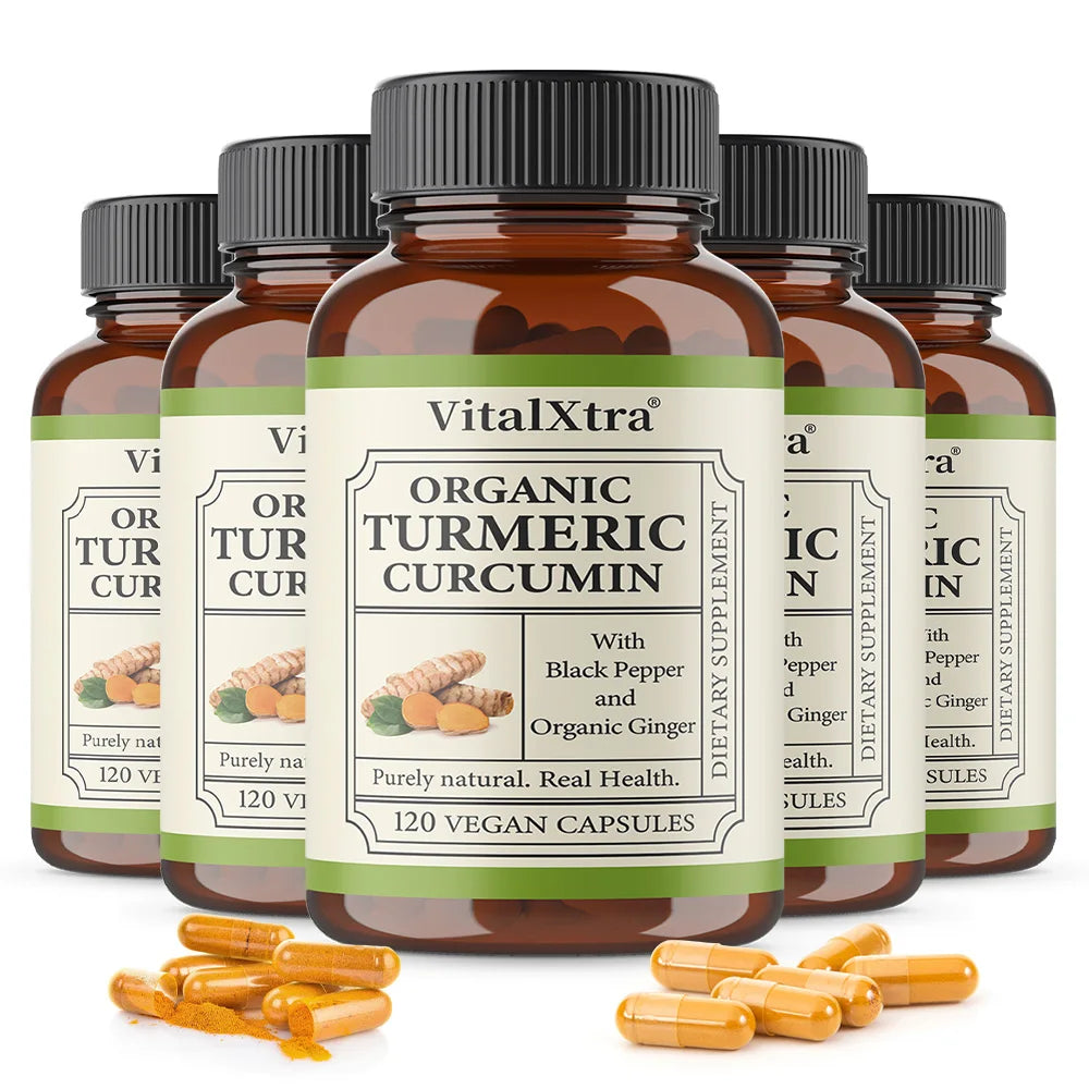 Turmeric Curcumin with Black Pepper,with 95% Curcuminoids,Extra Strength Turmeric,Enhanced Absorption,Joint Support Supplement Peaceful Pleasures Health and Wellness 120 count-5 bottle