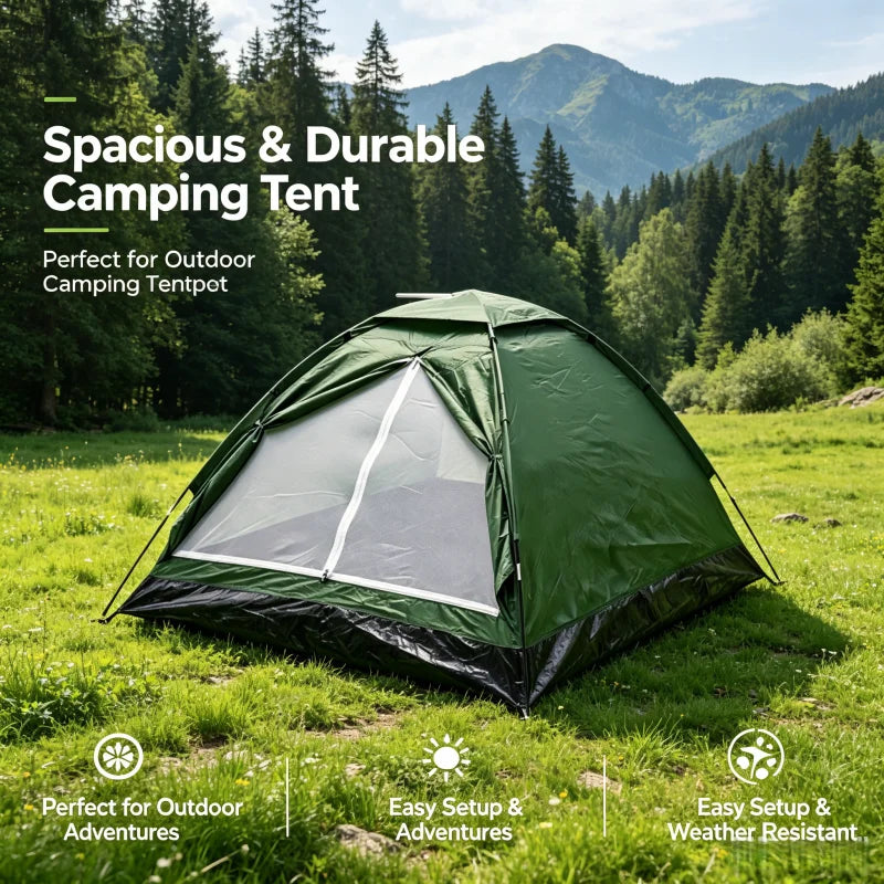 Ultralight Camping Tent for Hiking Shelter 2 Person Dual-layer Door Weatherproof Backpacking Equipment—Ideal for Adventures Peaceful Pleasures Health and Wellness