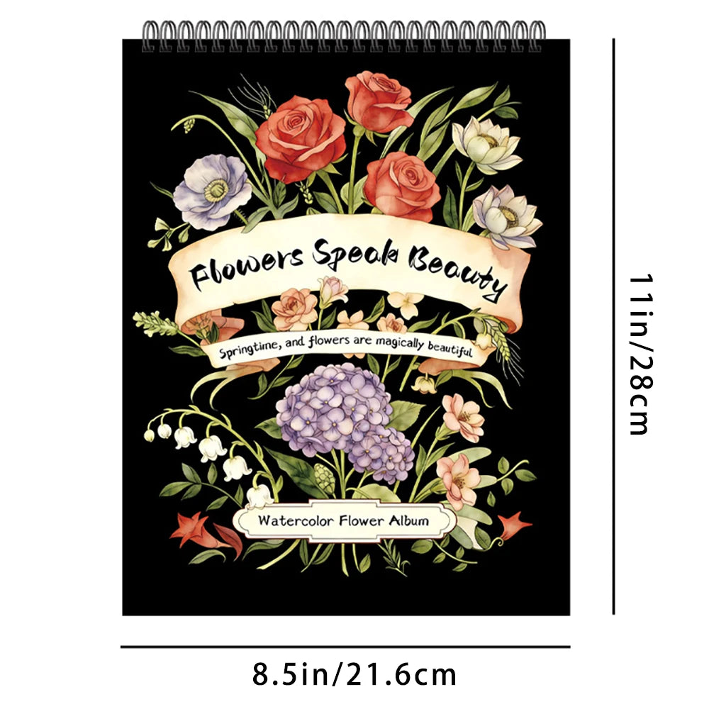 Flower Coloring Book Student Practice Line Drawing Art Specific