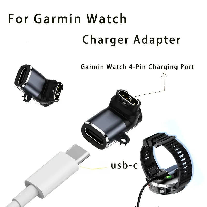 Type-C Charger Adapter for Garmin Fenix 7/6/5, Venu & Forerunner Peaceful Pleasures Health and Wellness