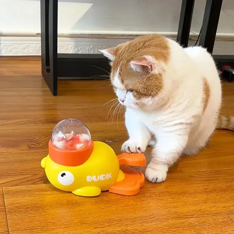 Duck Interactive Pet Treat Dispenser Puzzle Slow Feeder Toy