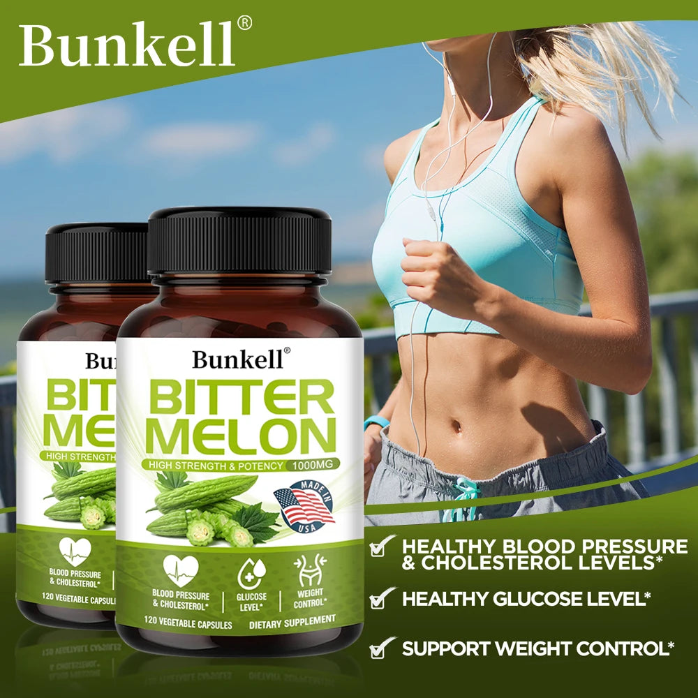 Natural Bitter Melon Extract Capsules 1000mg, Plant Supplement, Support Weight Management, Metabolic Health & Daily Body Balance Peaceful Pleasures Health and Wellness