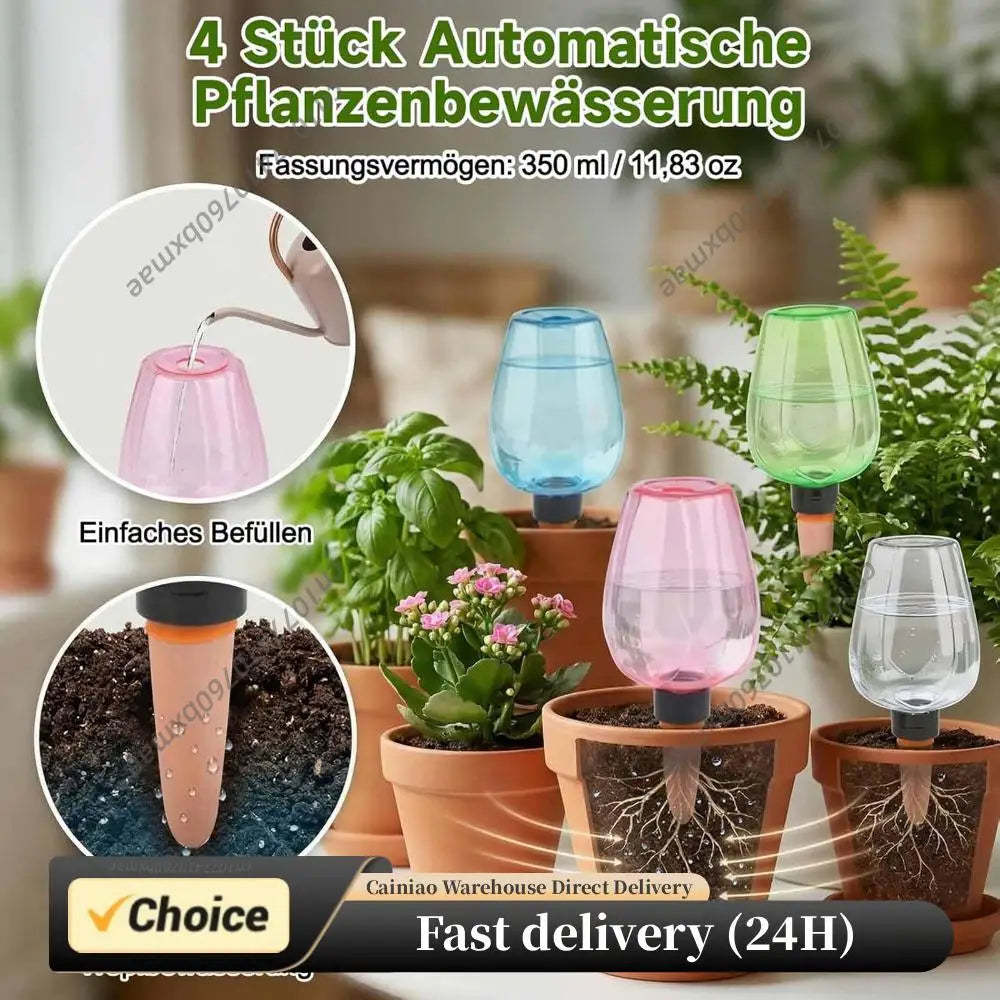 1/4pcs Plant Self Watering Globes Automatic Drip Irrigation System 350ml Plants Water Dispenser for Indoor Plants Balcony Garden Peaceful Pleasures Health and Wellness