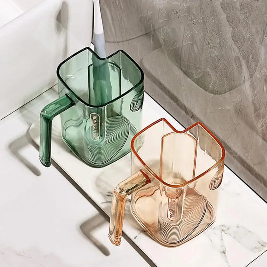 Transparent Mouthwash & Toothbrush Cup | Modern Bathroom Cup Bathroom Rinse Cup Oasis Select