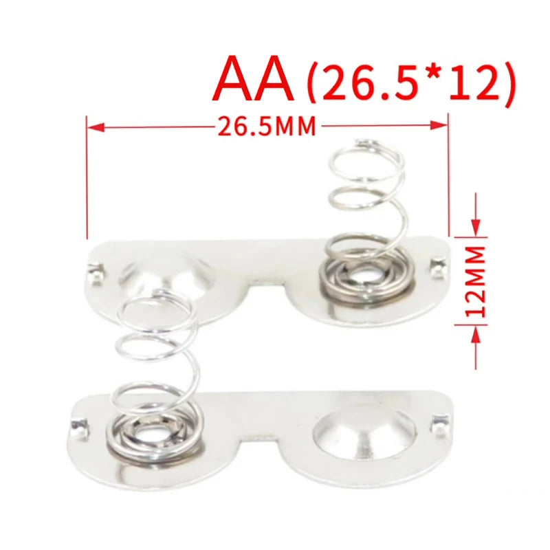 20PCS Spring Sheet AA/AAA Contact Sheet Battery Box Positive And Negative Sheets DIY Accessories Peaceful Pleasures Health and Wellness AA 26.5X12MM