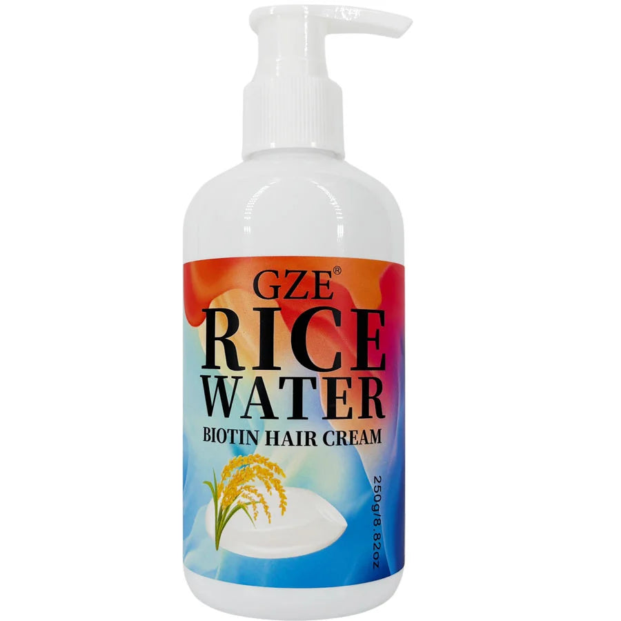 GZE Rice Water Biotin Hair Cream – Deep Hydrating, All Hair Types