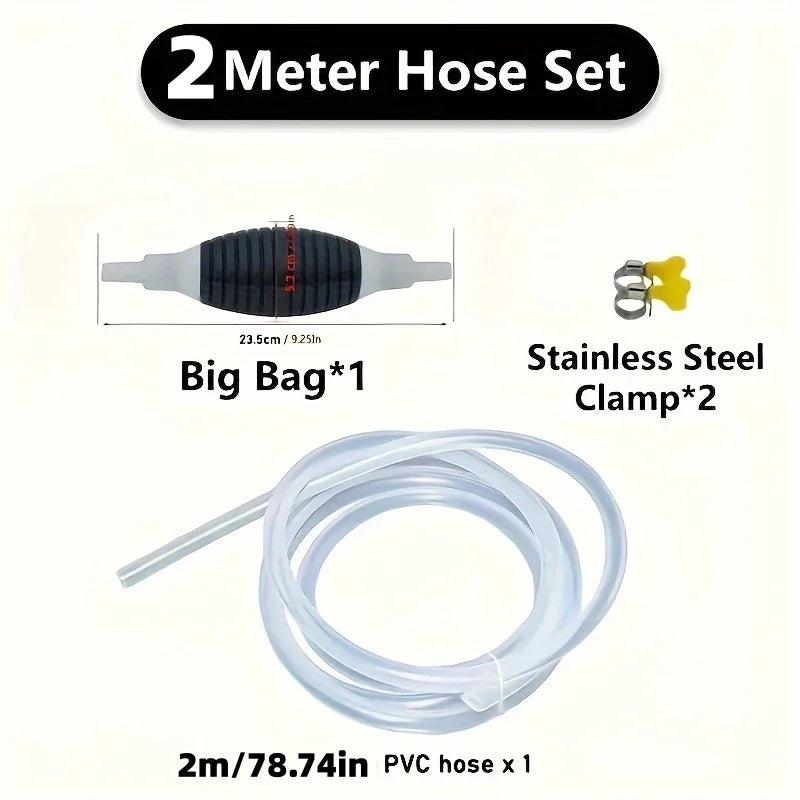 1 Set of Portable Suction Pump Equipped with Flexible Pvc Hose, Ideal for Transferring Gas, Oil, Water, and Fuel; Car Emergency Oil Extractor; Manual Oil Pump; Siphon Pipe; Siphon Pump; Water and Oil Extractor; Urea Oil Pipe Peaceful Pleasures Health and Wellness 1 Set