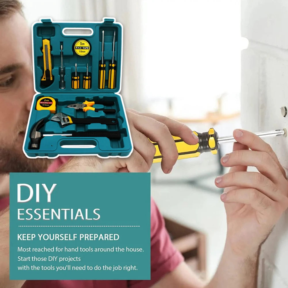 12-Piece Home Tool Set with Case | Portable Essential Kit Home Tool Set Peaceful Pleasures Health and Wellness