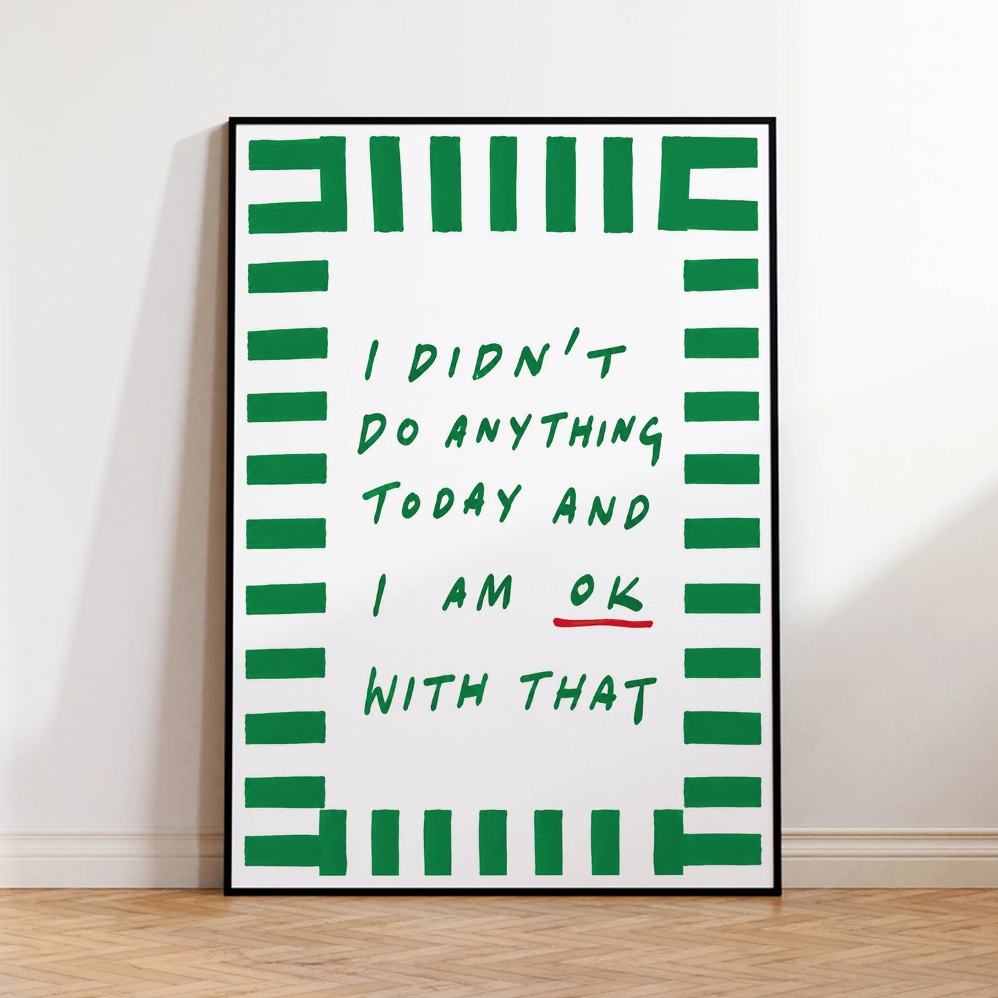 Modern I Didn't Do Anything Today And I Am Ok With That Wall Art Print Canvas Painting Poster Picture For Bedroom Home Decor Peaceful Pleasures Health and Wellness