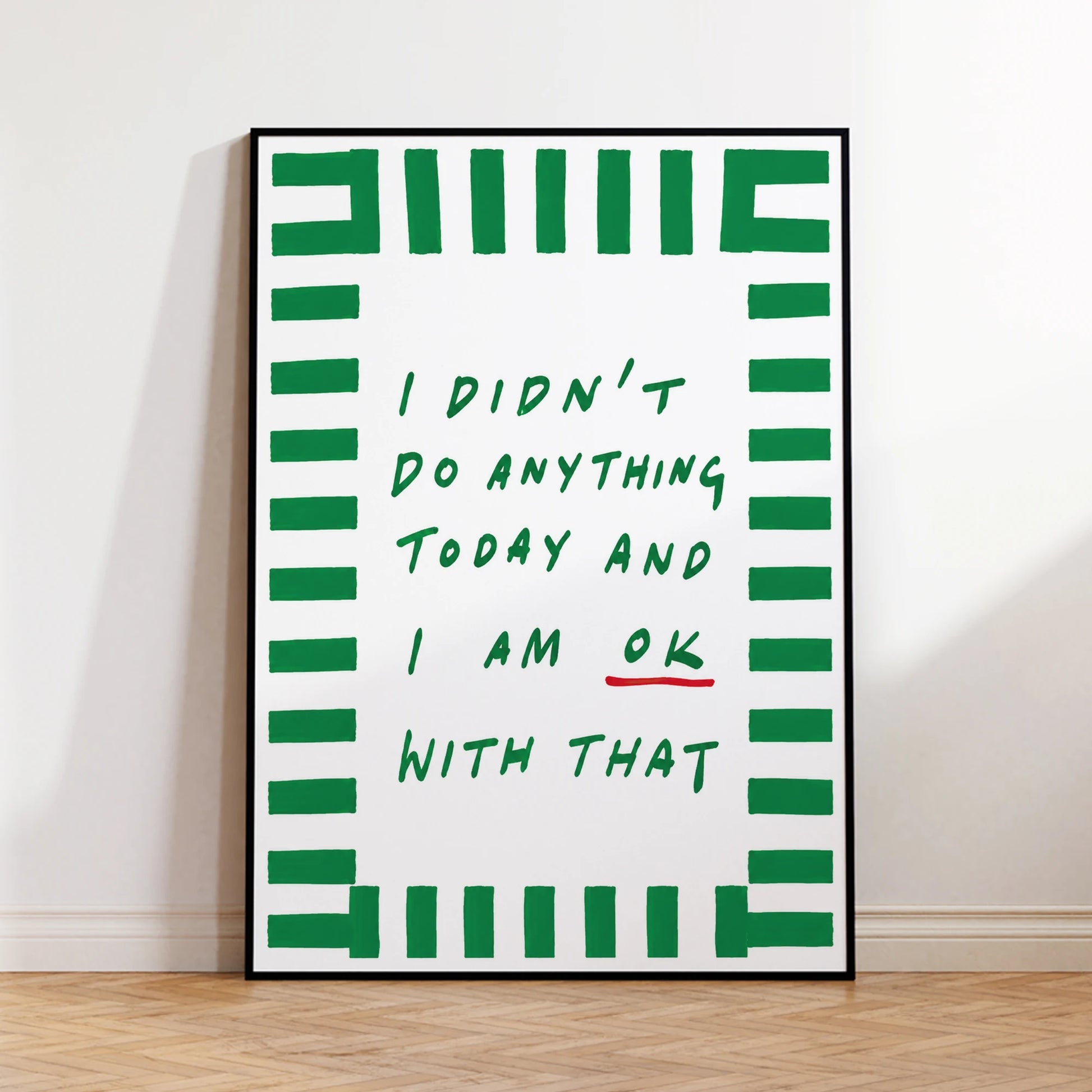 Modern I Didn't Do Anything Today And I Am Ok With That Wall Art Print Canvas Painting Poster Picture For Bedroom Home Decor Peaceful Pleasures Health and Wellness