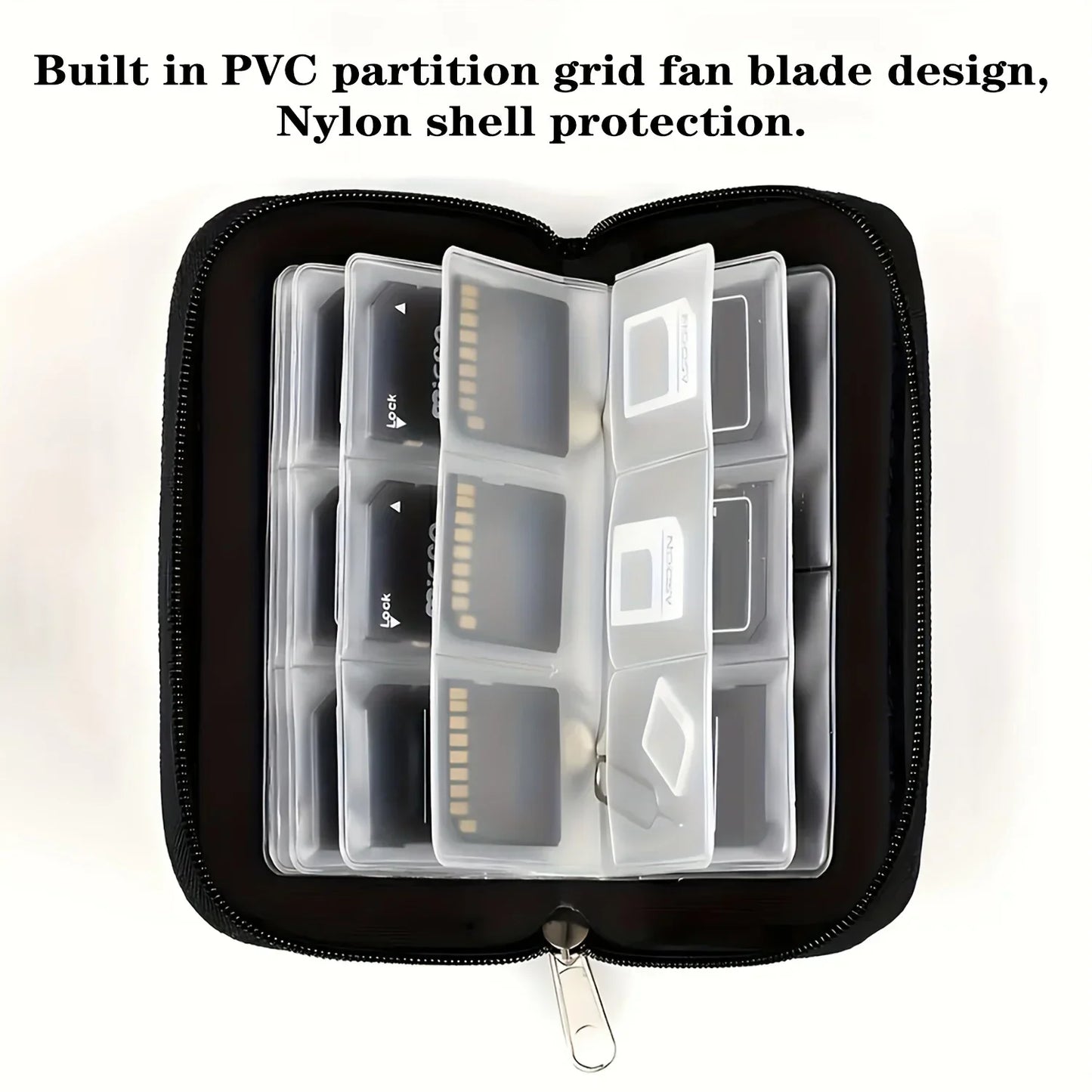 Memory Card Storage Bag Carrying Case Holder Wallet 22 Slots for CF/SD/Micro SD/SDHC/MS/DS Game Accessories memory card box Peaceful Pleasures Health and Wellness