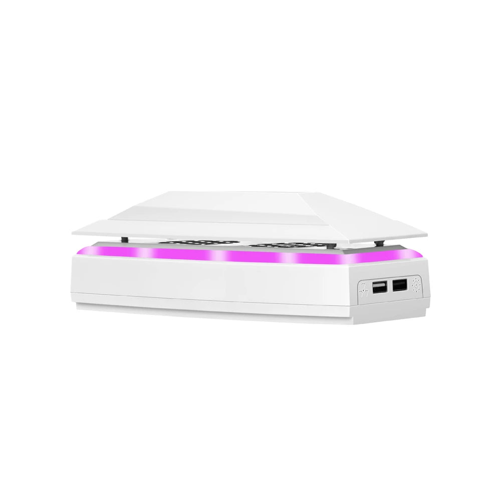 Adjustable Cooling Fan USB Cooler Accessories For PS5 Pro RGB LED Light White Cooling Fan Optical Drive/Digital Version Common Peaceful Pleasures Health and Wellness