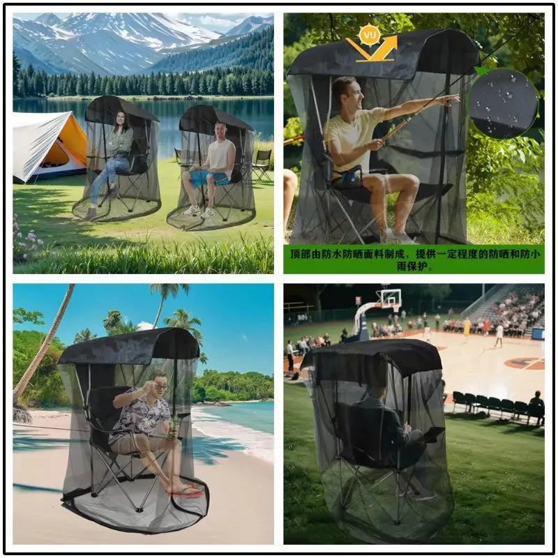 Bug Mesh Tent for Canopy Chair – Zipper Mosquito Net Cover Mosquito Net Cover Peaceful Pleasures Health and Wellness