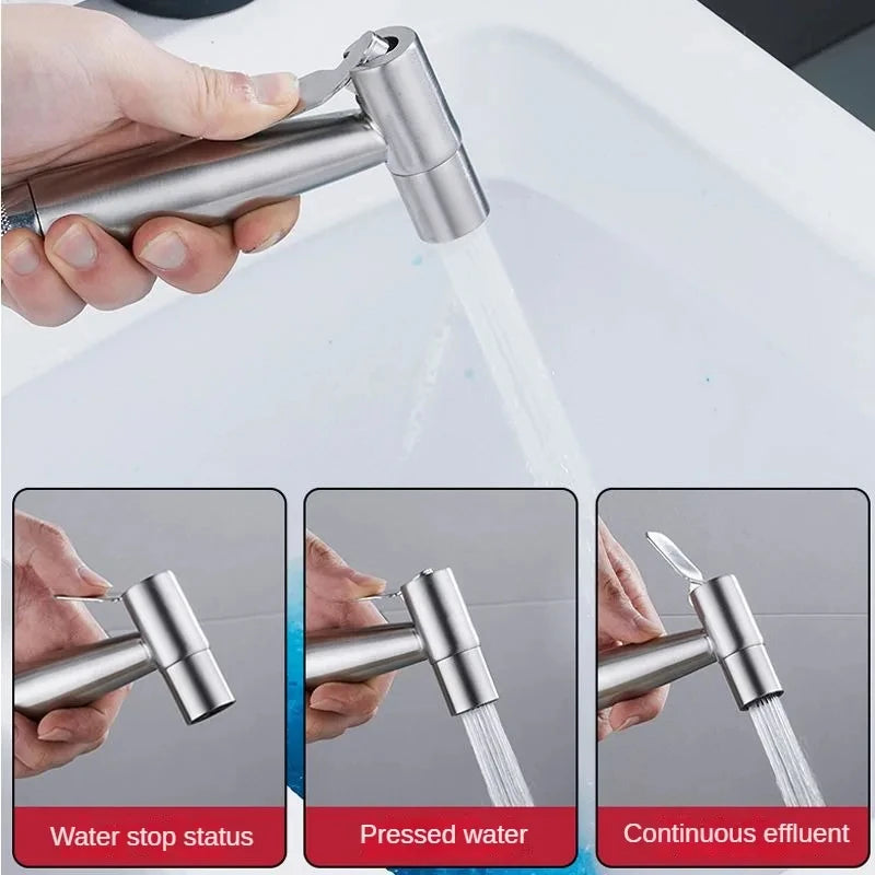 Handheld Bidet Sprayer – 304 Stainless Steel Toilet Spray Gun