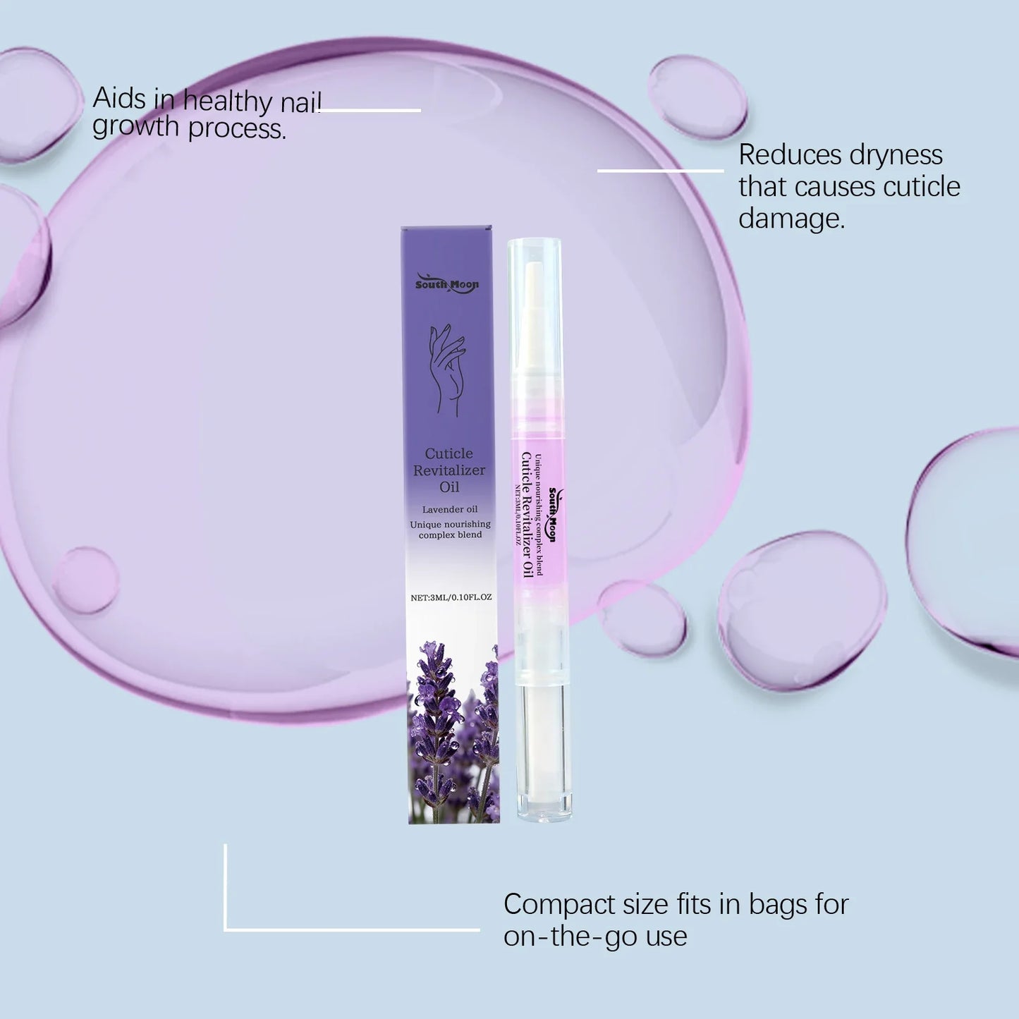 Lavender Nail Care Oil Pen – Portable Nail Shine Treatment