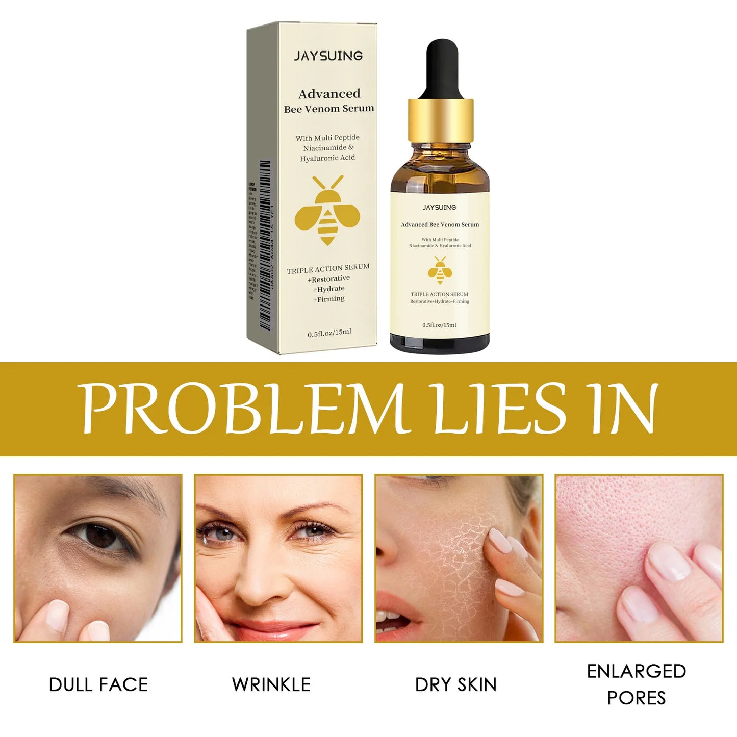 Bee Venom Anti-Aging Firming Serum – Wrinkles & Dark Spots