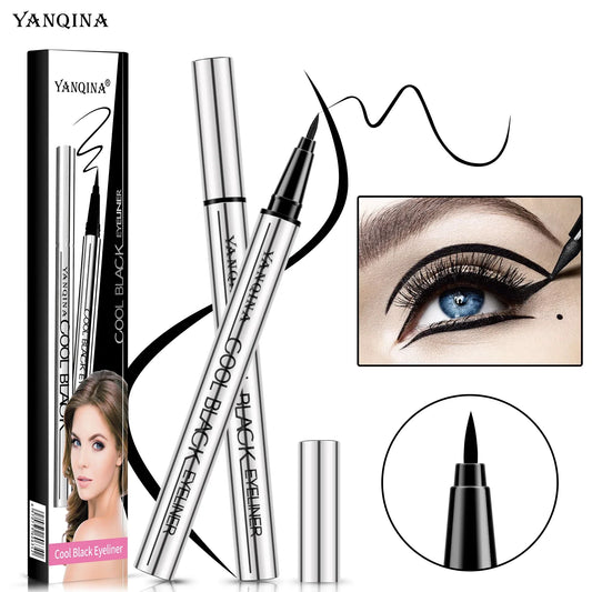 YANQINA Waterproof Liquid Eyeliner – Quick-Dry Long-Lasting Black Liquid Eyeliner Oasis Select