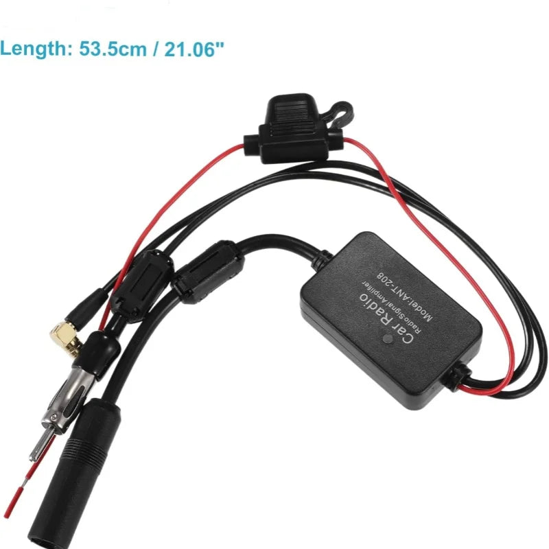 3-in-1 Car Radio Antenna Amplifier – FM AM DAB Signal Booster