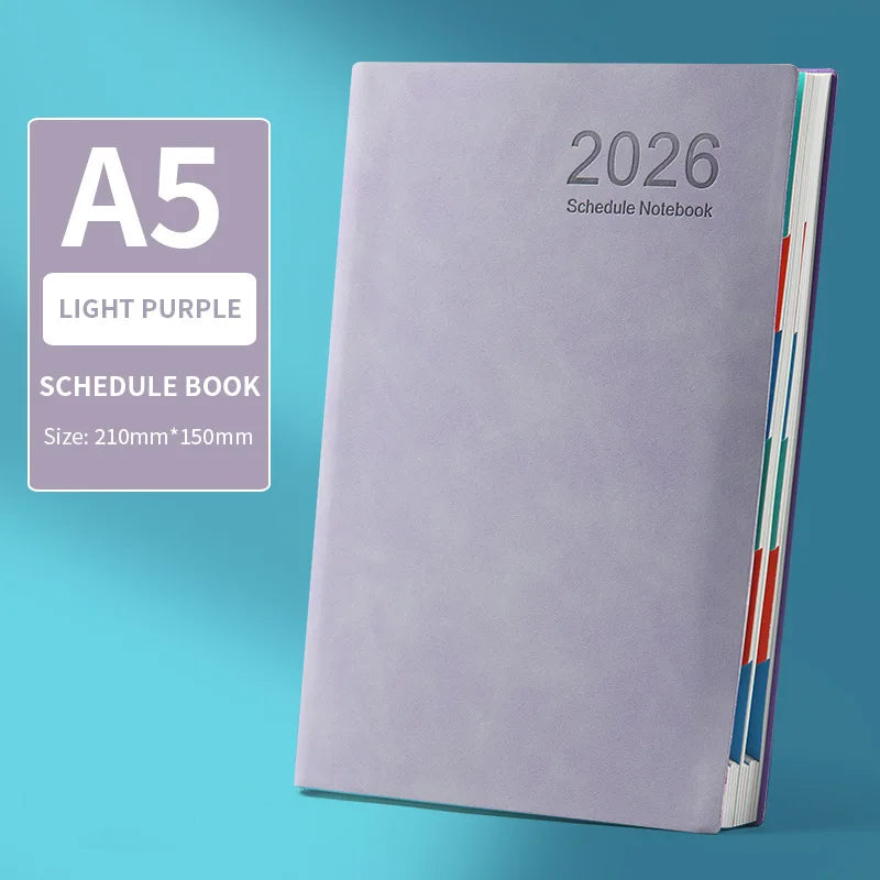 2026 Daily Planner A5 Notebook | Lined Time Management Diary
