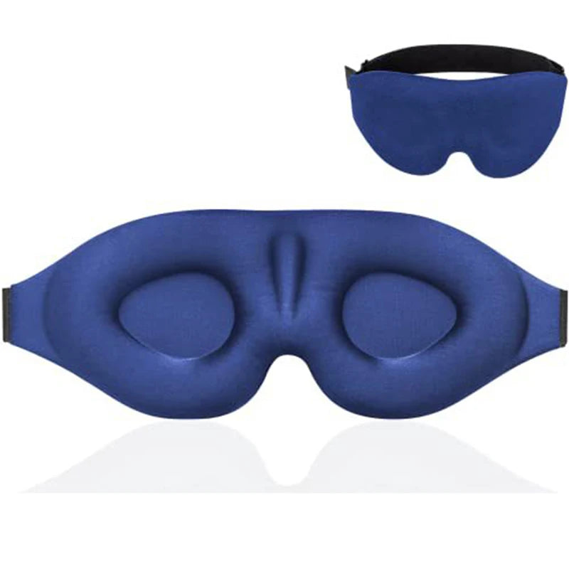 Eye Mask Blindfold For Unisex Soft Tiredness Relief Eye Cover Natural Sleeping Blind Eye Patch Skin Care Tool Peaceful Pleasures Health and Wellness Dark Blue-1pcs
