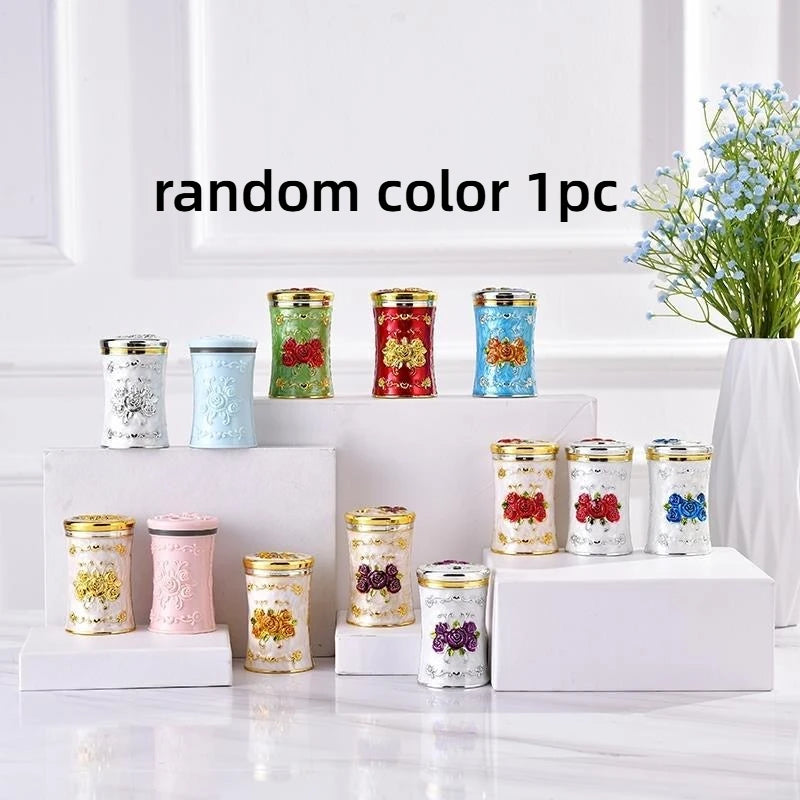 High end rose, portable toothpick bucket, restaurant, hotel, KTV, living room, coffee table, toothpick bottle, toothpick storage Peaceful Pleasures Health and Wellness random color 1pc