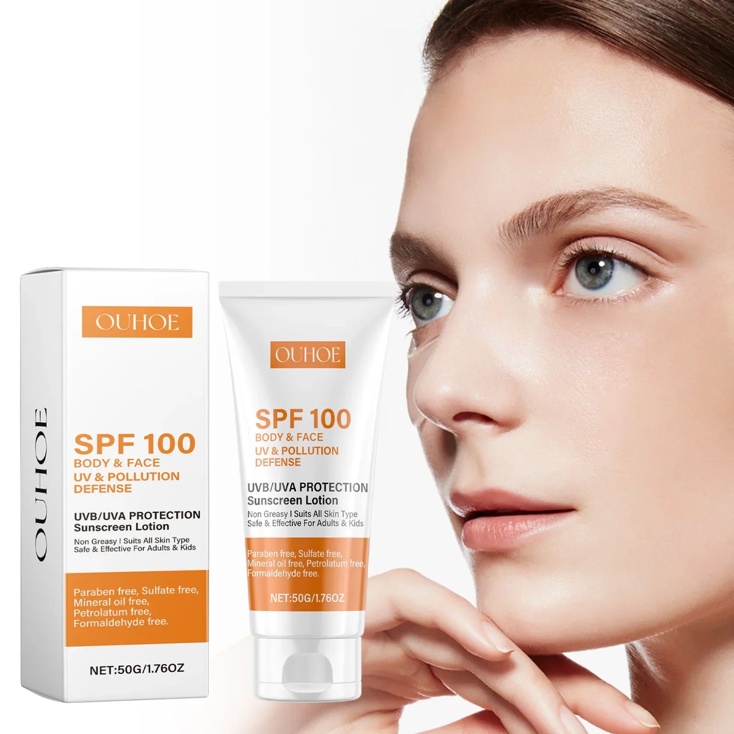 Facial Body Sunscreen Spf100 Anti Sun UV Protector Solar Skin Protective Sunblock Oil-Control Moisturizing Whitening Sun Cream Peaceful Pleasures Health and Wellness