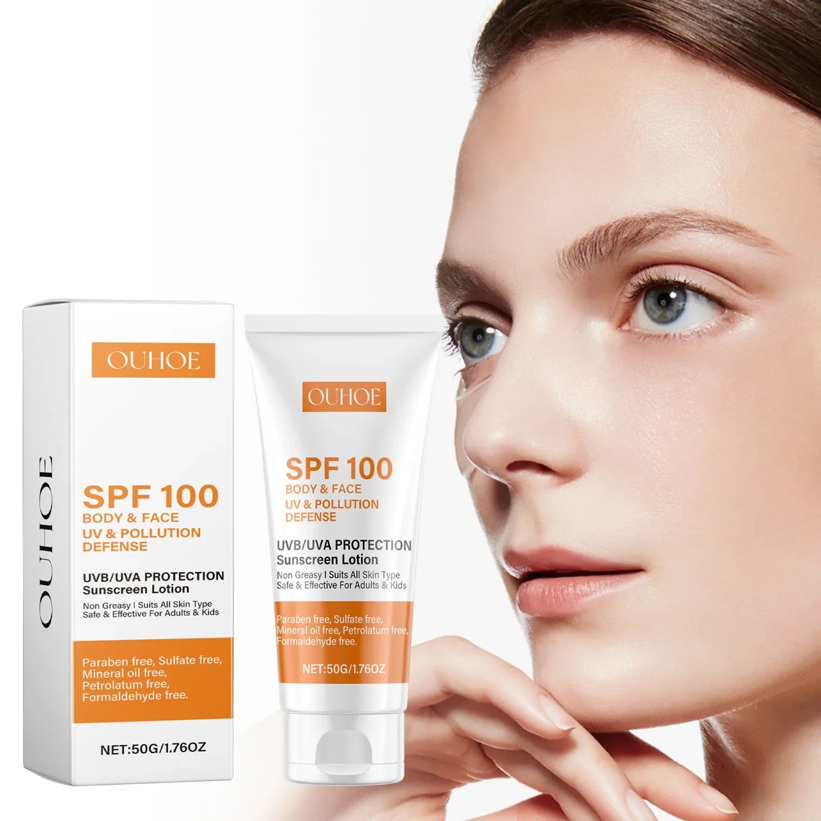 Facial Body Sunscreen Spf100 Anti Sun UV Protector Solar Skin Protective Sunblock Oil-Control Moisturizing Whitening Sun Cream Peaceful Pleasures Health and Wellness