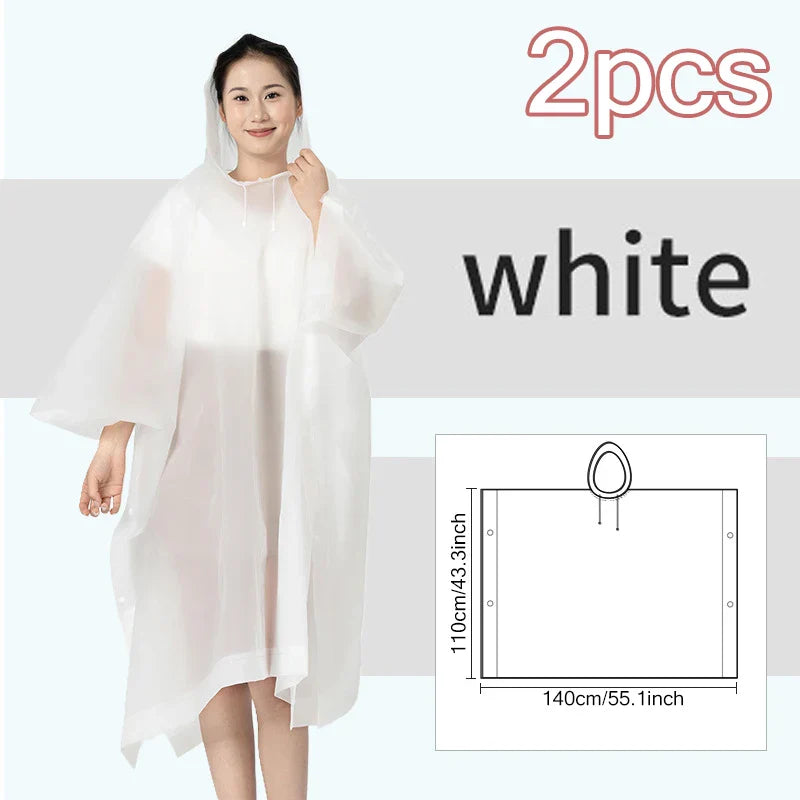 3-in-1 Waterproof Rain Poncho – Hooded Raincoat for Outdoors
